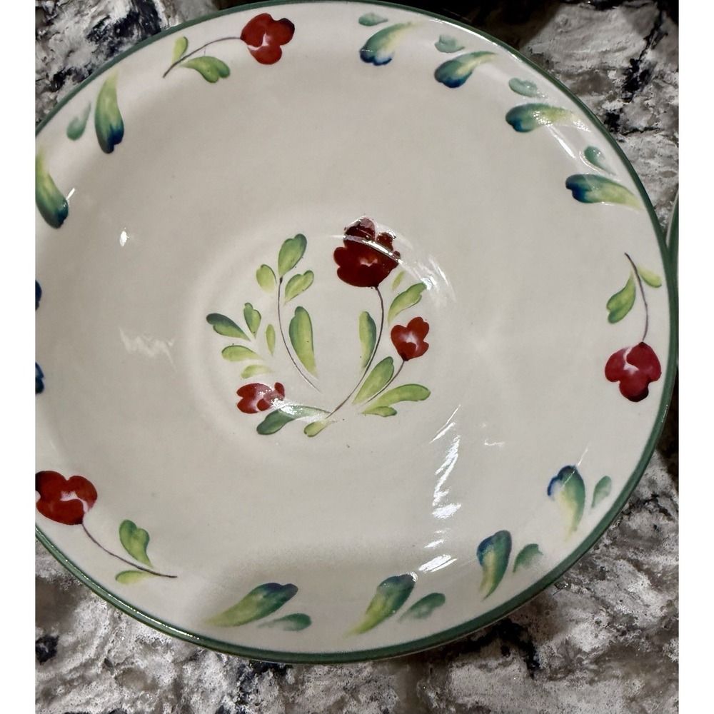 4 Rooster International Table Works 8" Cereal Bowls Cottagecore Flowers